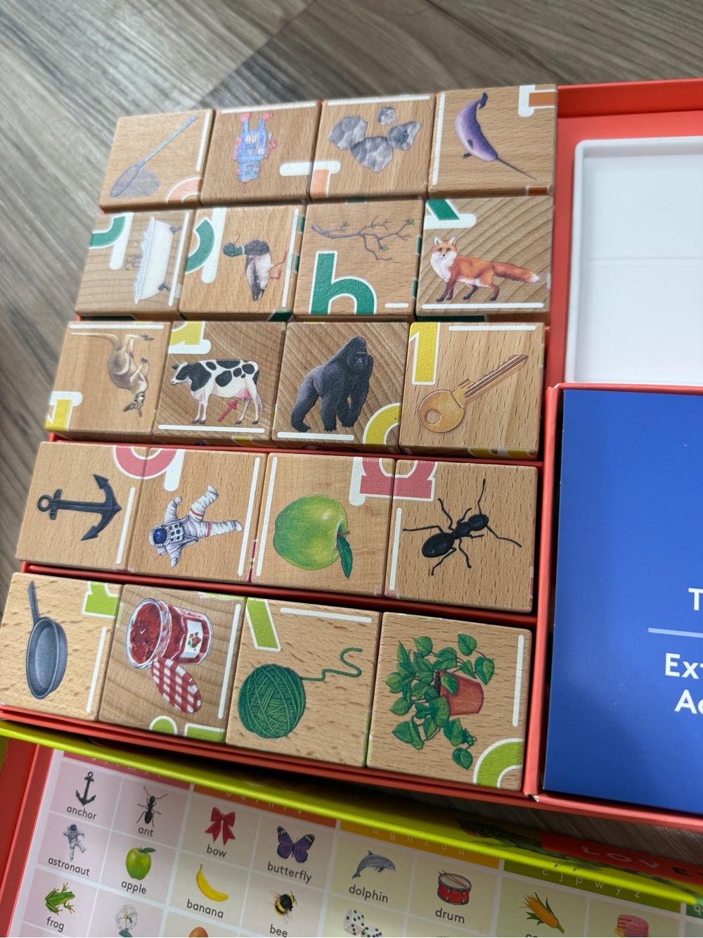 Lovevery Wooden Letter Sound Blocks from Reading Set 1